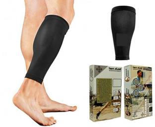 Ion clad Sports, Gym Running Calf Sleeve Relief from Leg Cramps, Injury Pain Guard Recovery Knee Support