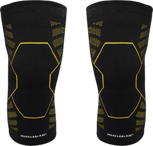 MUSCLEBLAZE Knee Support (Black, Medium) | Knee Cap for Gym & Sports Knee Support