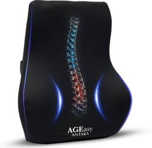AGEasy Orthopedic Back Rest Cushion for Chair &Car Seat, Memory Foam & Premium Air Mesh Back / Lumbar Support