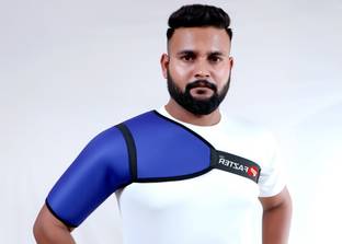 FAZTER Universal Shoulder Support Brace With Adjustable Stretch Strap Wrap Belt - Right Shoulder Support