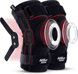 AGEasy Comfort Hinged Knee Brace (Pair) Durable Hinge, Pain Relief for Men & Women Knee Support