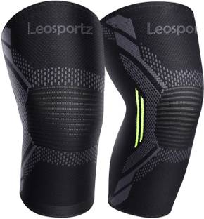 Leosportz 2 Pack Brace, Compression Sleeve Unisex, Running,Gym, Hiking Knee Support