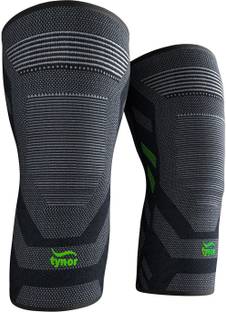 TYNOR Knee Cap Air Pro, Black & Green, Medium, 1 Pair Knee Support