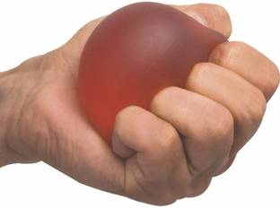FLAMINGO Gel Exercise Ball FOR ultimate relief from stress - Universal RED Arm Support
