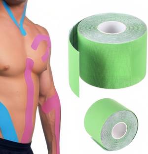 HEALTHTREK Waterproof Kinesiology Tape (5m x 5cm) 100% Latex Free Athletic Sports Tape Knee Support