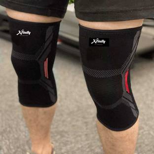 Xfinity Fitness PROFESSIONAL KNEE SLEEVE SUPPORT CAP FOR GYM EXERCISE AND WORKOUT PACK OF 2 Knee Support