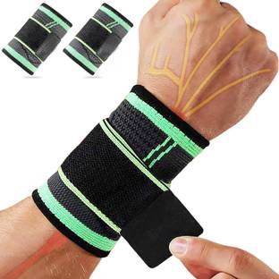 GymWar Wrist Support With Extra Strap For Extra Support (Free Size) Wrist Support