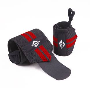 NIVIA Weight Lifting, with Thumb Loop Strap for Gym (Red/Black) Wrist Support