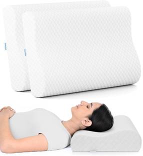 HOSPIKART Gel Memory Foam Cervical Pillow for Neck & Shoulder Pain (Standard, Pack of 2) Cervical Pillow
