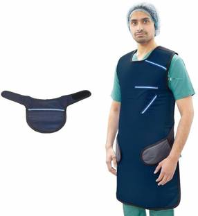 IS IndoSurgicals Lead Apron for X-Ray Protection with Thyroid Collar Lead Equivalency 0.35 mm Back / Lumbar Support