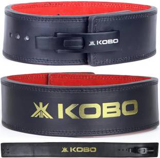 KOBO 13 mm Leather Power Lifting Lever Belt Natural Leather Back / Lumbar Support