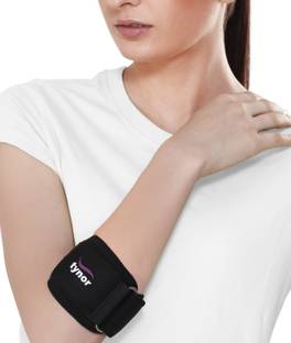TYNOR Tennis Elbow Support, Black, Medium, 1 Unit Elbow Support