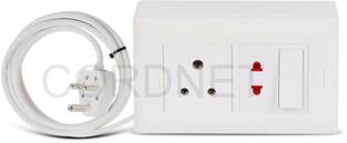 Cordnet Premium Modular Extension With With two Pin Socket and Switch three Core Wire 1  Socket Extension Boards