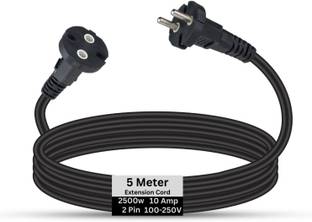 Elecstar 5 Meter 2 Pin Expandable wire Extension Cord 1100V10A 2 Pin Socket and Top 1  Socket Extension Boards