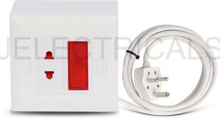 JELECTRICALS Premium Modular One Two Pin Socket and One Indicater Extension Board 1  Socket Extension Boards