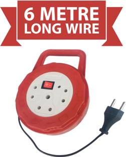 PROLONG 2 Pin Mini Extension Board Flex Box With 6 Meter Wire 3  Socket Extension Boards