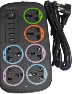 Orelius Fire Multi-function Power Socket 4 USB with Plug 6 Socket safety board 6  Socket Extension Boards