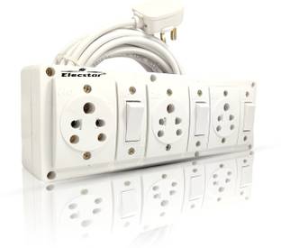 Elecstar 4 METER 3 SOCKET 3 SWITCH 3  Socket Extension Boards