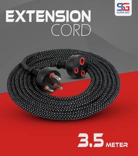 SUPER GEC Extension Cord | 3 Pin Male Female Power Cable | Pure Copper Wire | 1  Socket Extension Boards