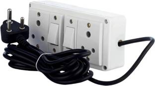 Diamond R Traders 6amp 3pin socket & Switch 2  Socket Extension Boards