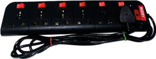 MSNL EXT-6+6 SOCKET BOARD CPAPCITY UP 6AMP AND 2.5 METER WIRE 6  Socket Extension Boards