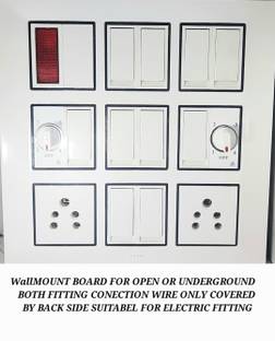 BAHUL Wall Mount electrical board suitabel open or underground fitting 2  Socket Extension Boards