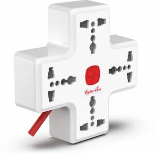 Fybros F-Plus 4x1 International Sockets Power Extension Box 2 Meter (Multicolor) 4  Socket Extension Boards