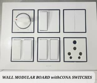बहुल Wall MODULAR BOARD with CONA SWITCHES 1 सॉकेट सर्ज रक्षक