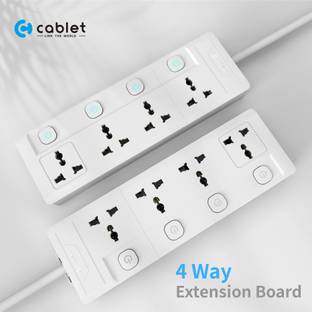 Cablet 4040-45 - 4 Universal Socket, 4 Switch and 4.5m Heavy Duty Cable 4  Socket Extension Boards
