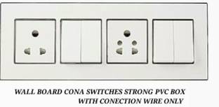 BAHUL Wall mount modular board covered by back 2  Socket Extension Boards