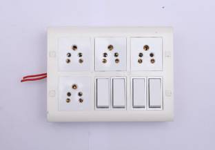 chromium 12 modular 4 switch 4 shocket without wire 4  Socket Extension Boards