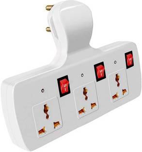 LifoDora Multi Plug Point Universal Socket 10 Amp with Individual Switches (cordless) ac 3  Socket Extension Boards