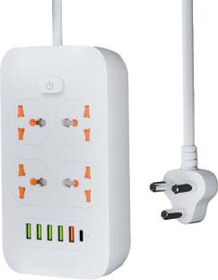 linkd DLINKDPA-F451 Power Strip WITH 4 3 PIN SOCKETS 5 USB & 1 TYPE C Port 4  Socket Extension Boards