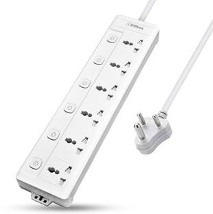 EMBox 10A Multi Plug Sockets with 6 Individual Switch 2500w 6  Socket Extension Boards