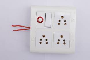 Smartelectric 8 Modular 4*4 without wire 3 socket 1 switch 1 indicator 3  Socket Extension Boards