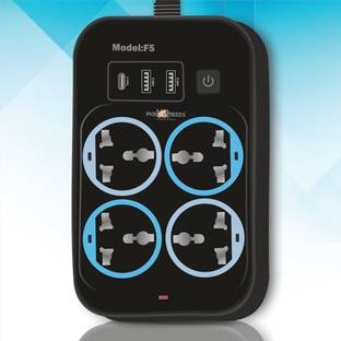 Make Ur Wish Extension Cord/Board/Power Strip with 2 USB + 1 C Type 4  Socket Extension Boards