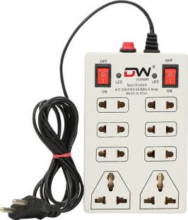 DIGWAY 8 SOCKET 2 SWITCHES EXTENSION CORD/ EXTENSION BOARD 8  Socket Extension Boards