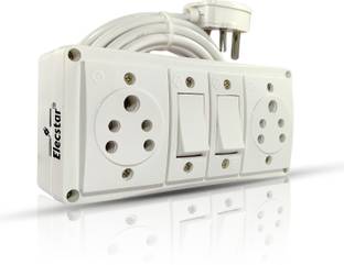 Elecstar 3 METER 2 SOCKET 2 SWITCH 6 amp Extention Box 2  Socket Extension Boards
