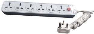EXTENSIONBOARD Extension Board, 6 Sockets & 1 Switch (6A, 240V) 6  Socket Extension Boards