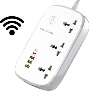 D'Wild 2500W 10Amp WiFi Smart Extension Power Strip with 30W Type C PD QC Fast USB Port 3  Socket Extension Boards