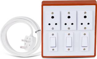 Cordnet Heavy Duty Extension Board With 6A 3 PIN Plug (Style6_8M) 3  Socket Extension Boards
