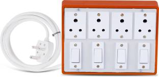 Cordnet Heavy Duty Extension Board With 6A 3 PIN Plug (Style7_3M) 4  Socket Extension Boards