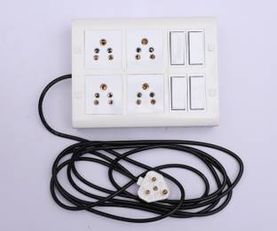 SMARTELECTRICS 12 modular 4 switch 4 shocket 3 mitr 4  Socket Extension Boards