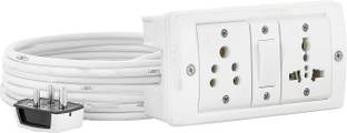 Fringo Extension Board 2 Multi Socket and 1 Switch 6A 10A 13A (2000W) 5 Meter Cable 2  Socket Extension Boards
