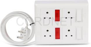 Cordnet Premium Modular Extension With 4 Socket and 2Indicater,2 Switch With 3 Core Wire 4  Socket Extension Boards