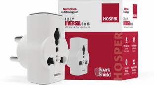 Hosper 6 AMP to 16 AMP Multi Plug Adapter - Converts 6A Socket to 16A 1  Socket Extension Boards