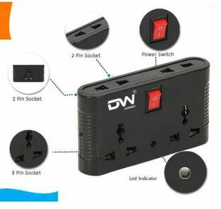 DIGWAY 4 UNIVERSAL SOCKET 1 SWITCH MULTI PLUG Three Pin Plug