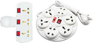 mlu Extension Board 8 universal 6 amp socket 2 mtr Cord and Multi Plug Point with LED Indicator fuse and common switch 8  Socket Extension Boards