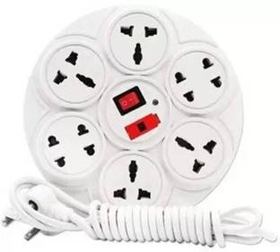 D-DEVOX SB EX-011 8+1 Round Strip Extension Cord;6 Amp 8 Universal Point 8  Socket Extension Boards