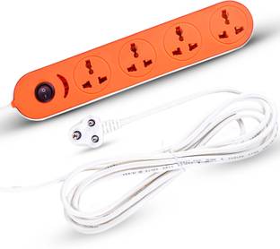 SUPER GEC Extension Cord | 6A-240V Multipurpose Power Strip with 4.5M Long Wire | 4  Socket Extension Boards